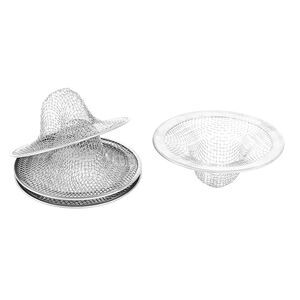 Mesh Hole Kitchen Bathroom Slop Laundry Basin Sink Strainer 4Pcs Silver Tone
